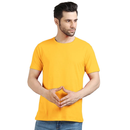 Men's Half Sleeve T-Shirt Solid Plain | Pure Cotton |Regular Fit